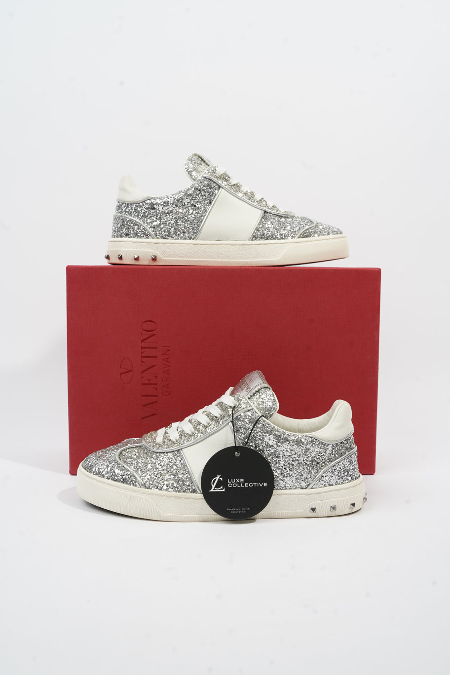 Fly Crew Sneaker Silver Glitter Leather EU 36.5 UK 3.5 Image 9