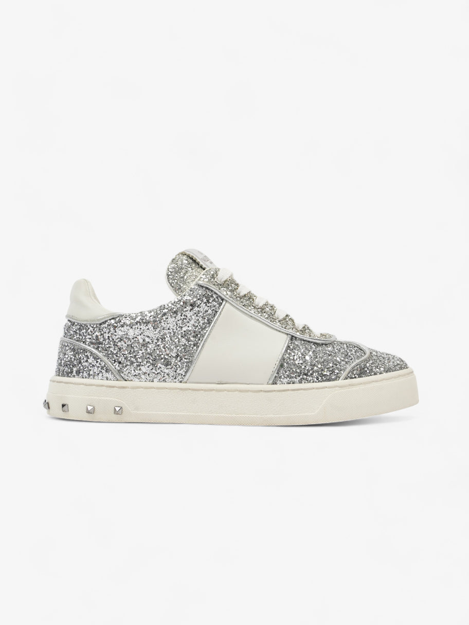 Fly Crew Sneaker Silver Glitter Leather EU 36.5 UK 3.5 Image 1