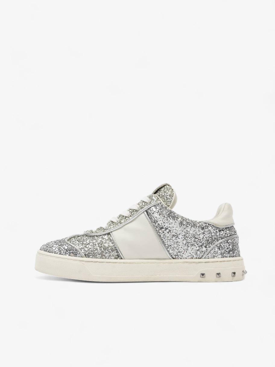 Fly Crew Sneaker Silver Glitter Leather EU 36.5 UK 3.5 Image 3