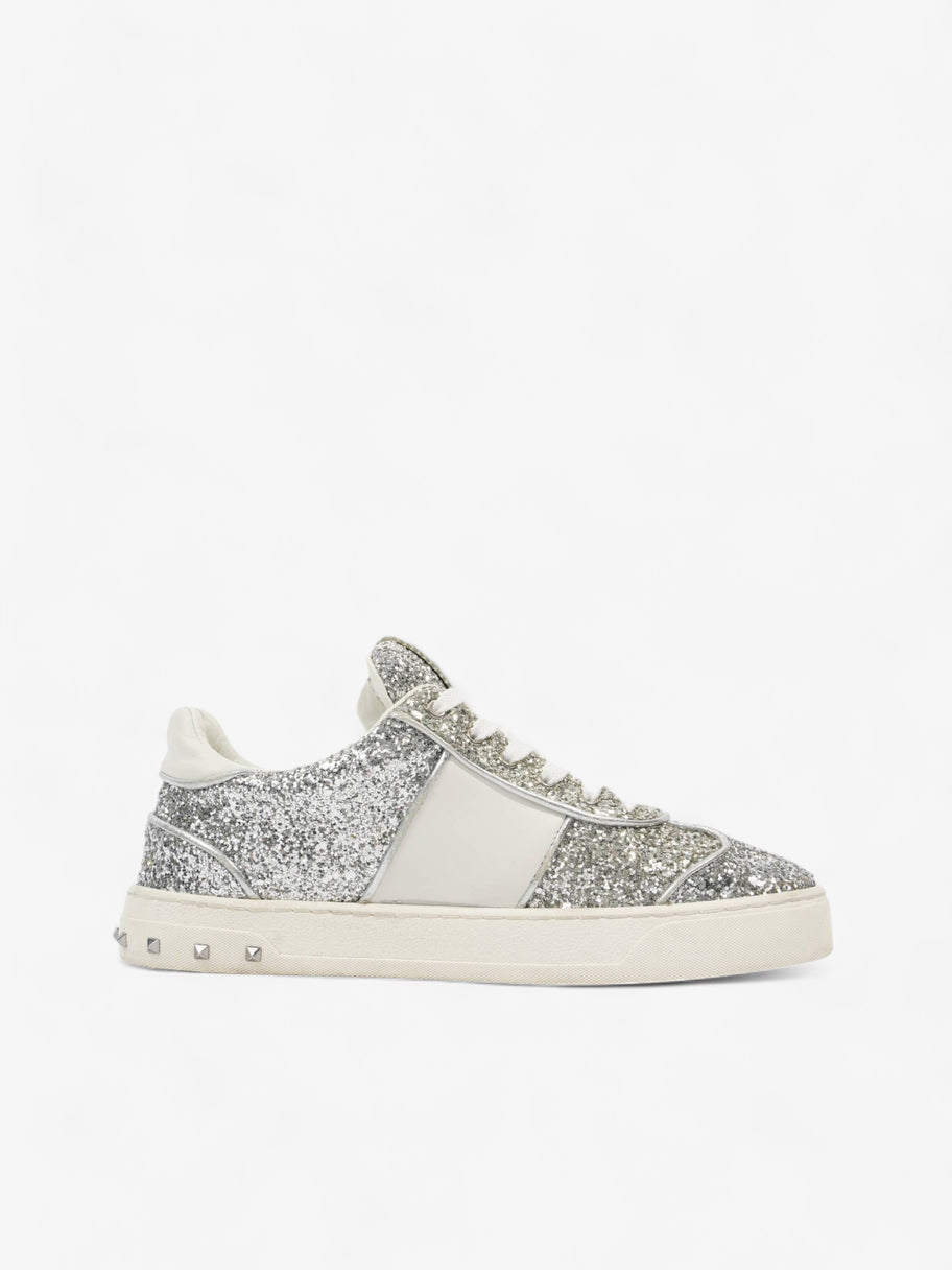 Fly Crew Sneaker Silver Glitter Leather EU 36.5 UK 3.5 Image 4