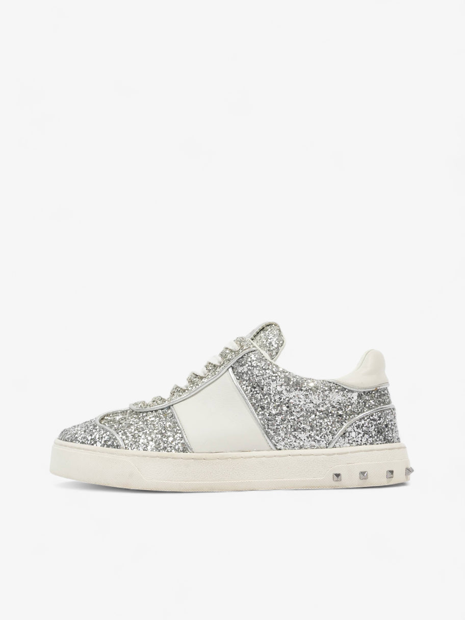 Fly Crew Sneaker Silver Glitter Leather EU 36.5 UK 3.5 Image 5