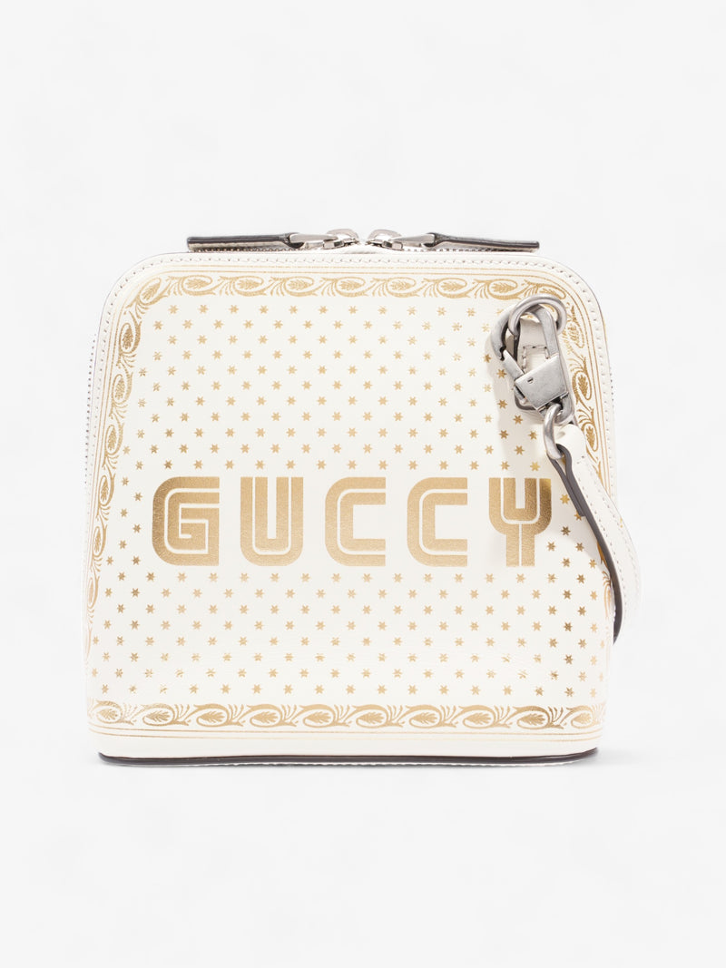  Guccy Mini Stars Cream / Gold Leather