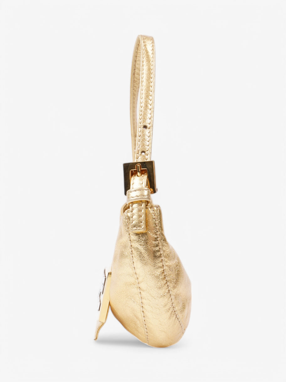 Fendi Croissant Gold / Crystal Leather Mini Image 3