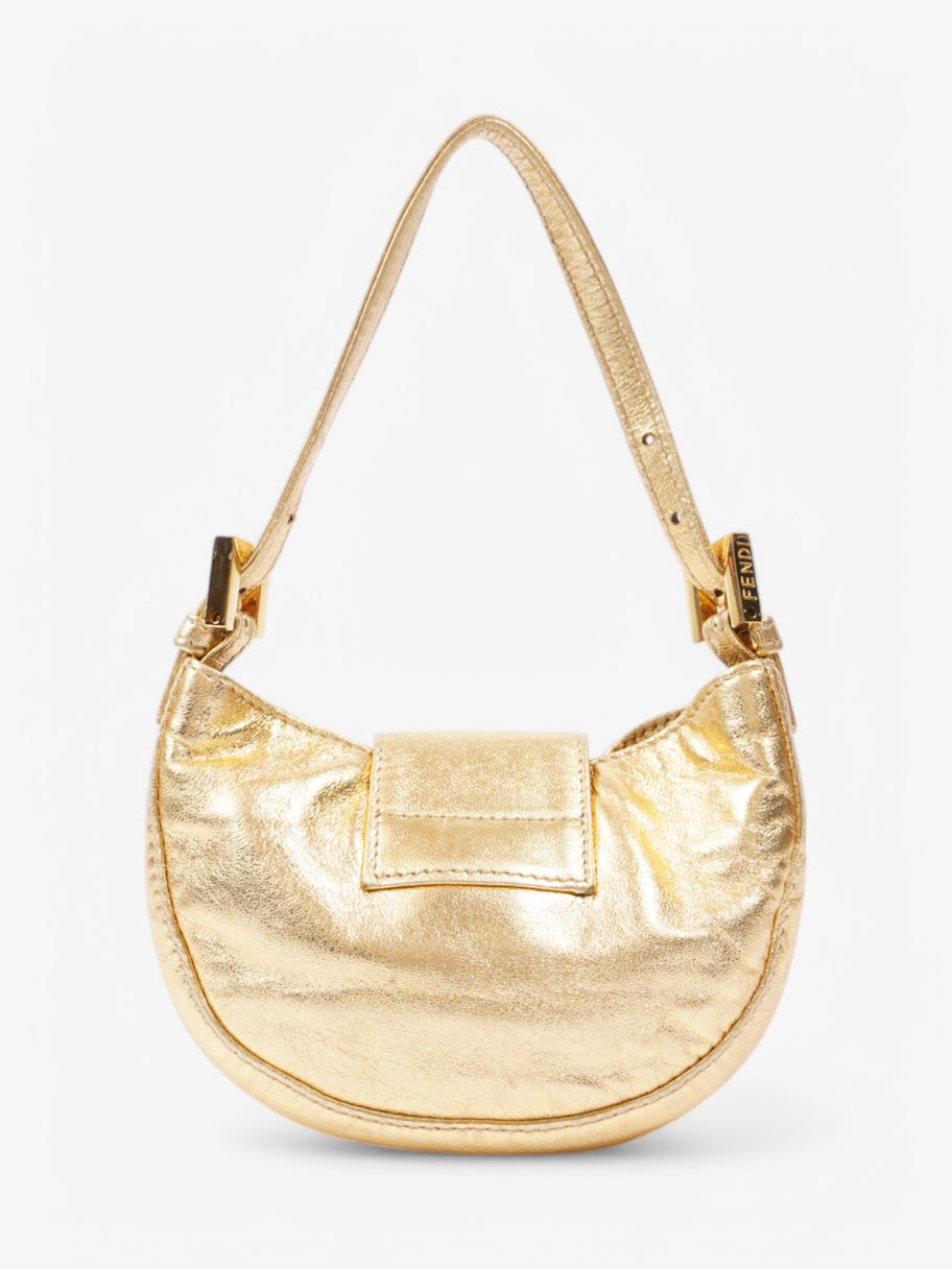 Fendi Croissant Gold / Crystal Leather Mini Image 4