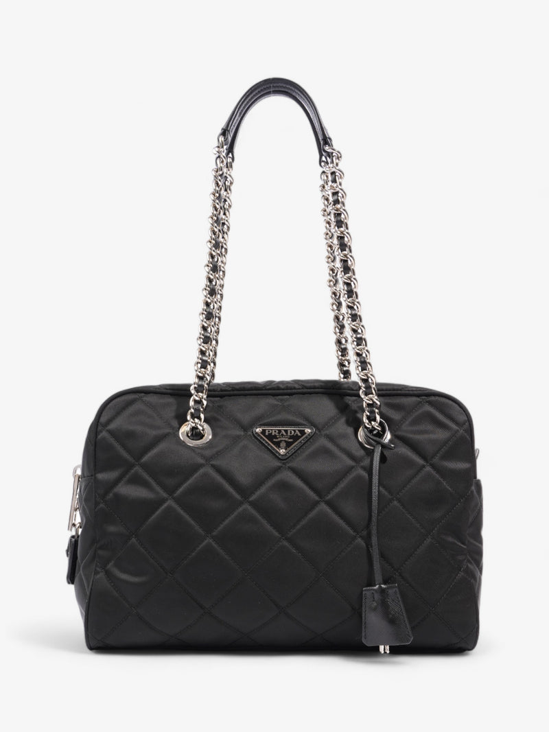  Prada Quilted Tote Black Re Nylon