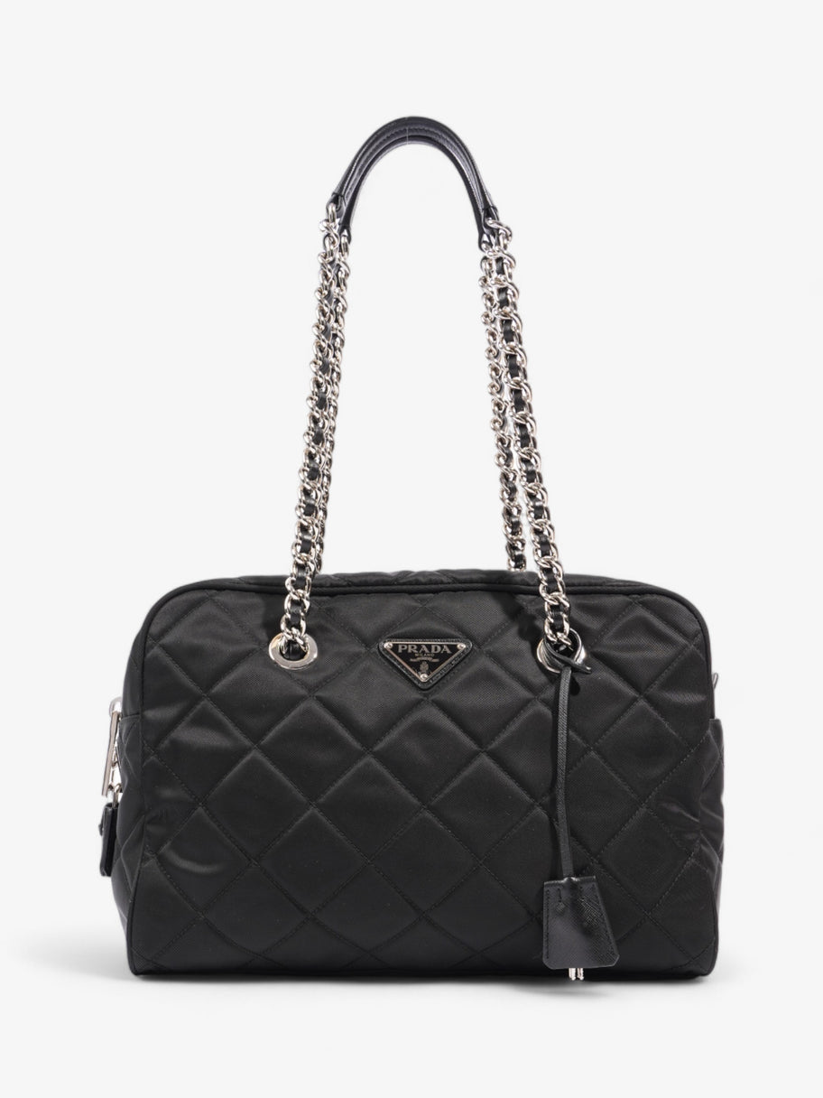 Prada Quilted Tote Black Re Nylon Image 1