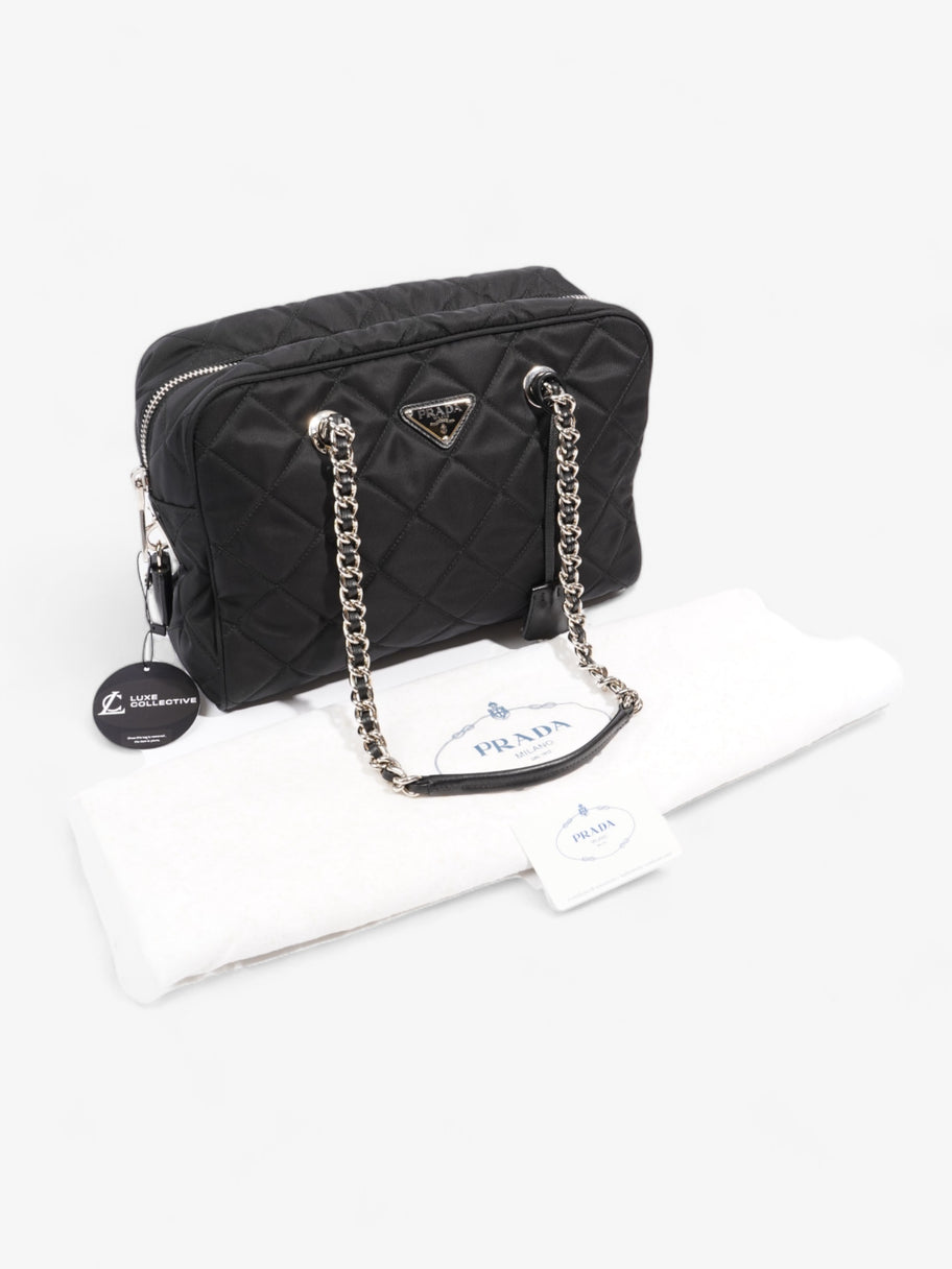 Prada Quilted Tote Black Re Nylon Image 9