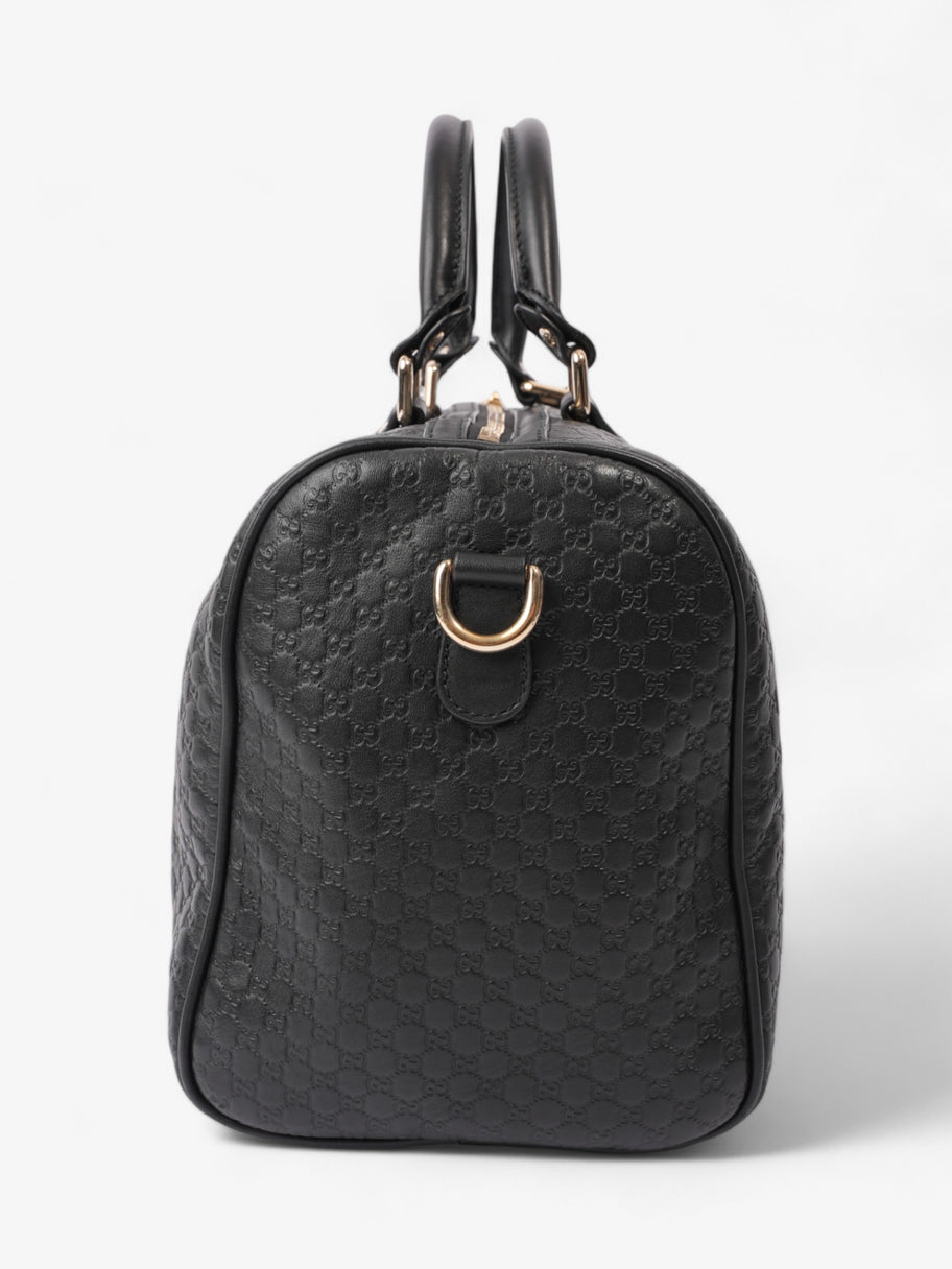 Gucci Boston Bag Black Guccissima Leather Image 3