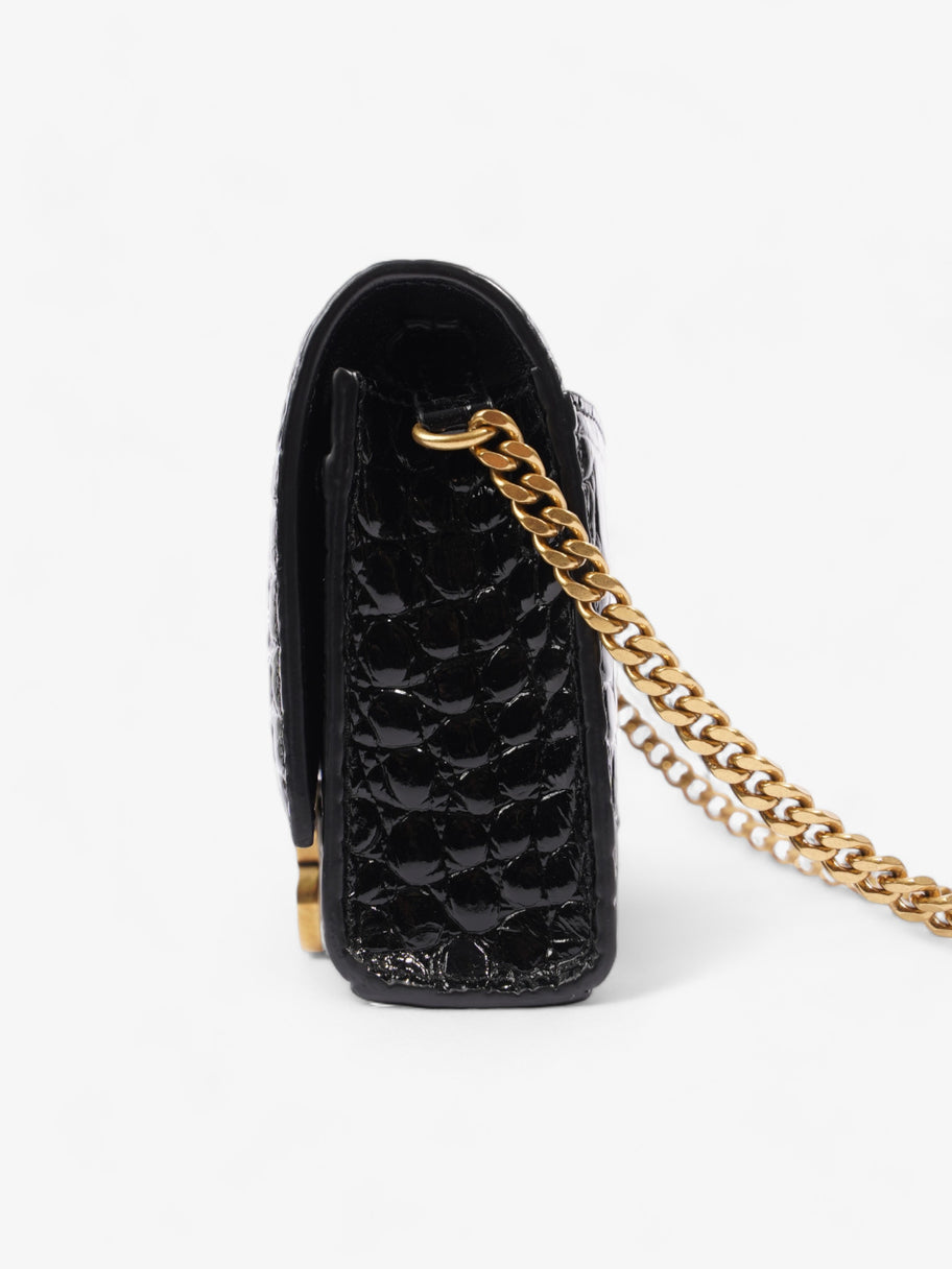 Balenciaga Hourglass Black Embossed Leather Image 3