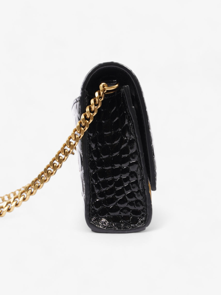 Balenciaga Hourglass Black Embossed Leather Image 5