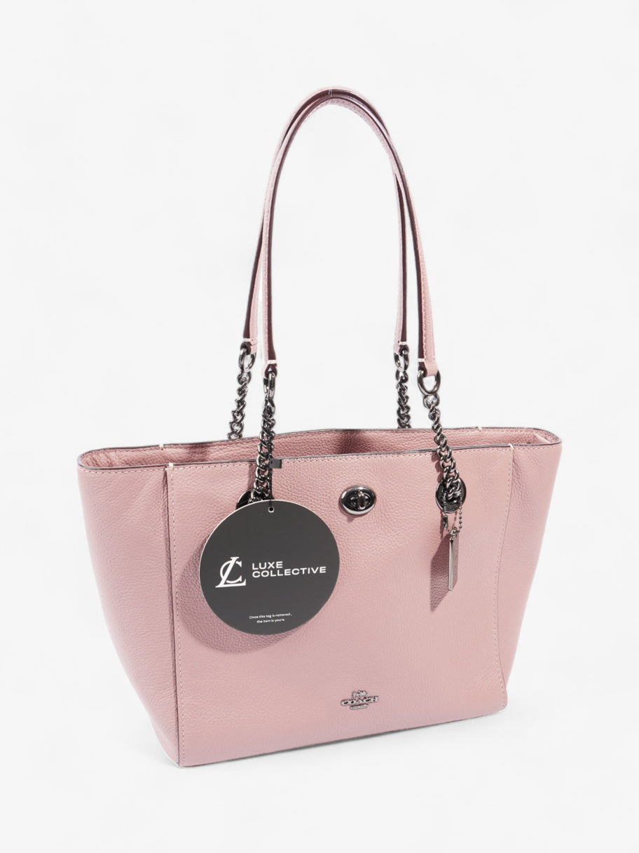 Coach Turnlock Chain 27 Dark Dusty Rose Leather Image 10