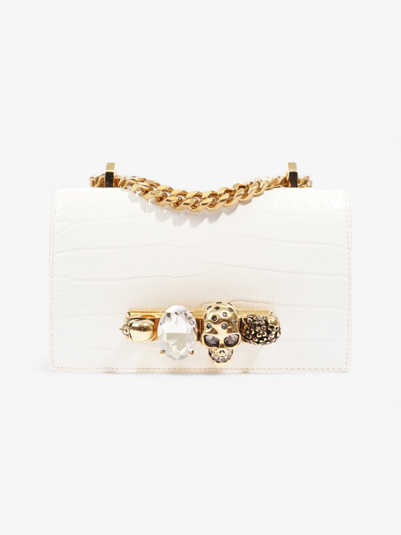  Alexander McQueen Knuckleduster White Calfskin Leather