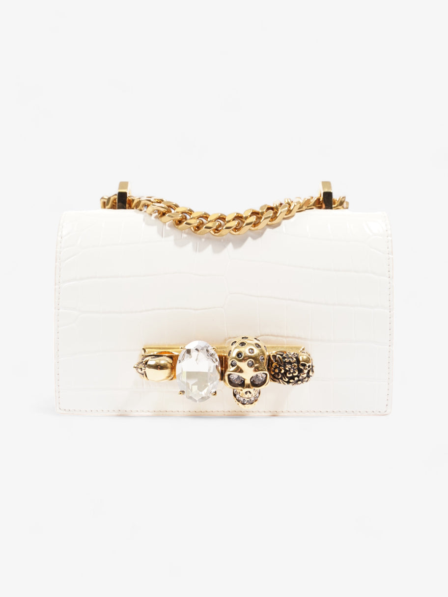 Alexander McQueen Knuckleduster White Calfskin Leather Image 1