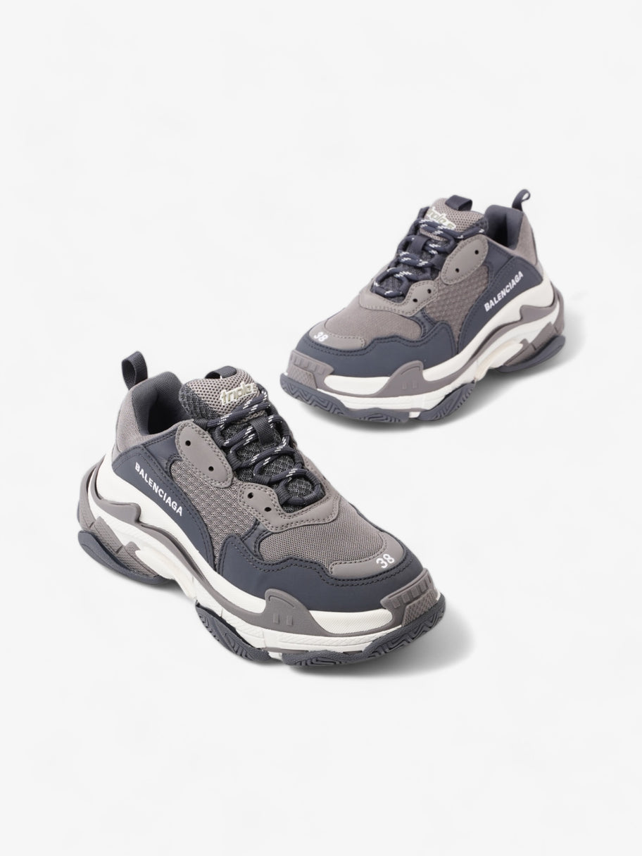 Balenciaga Triple S Dark Grey / Grey / White Mesh EU 38 UK 5 Image 9