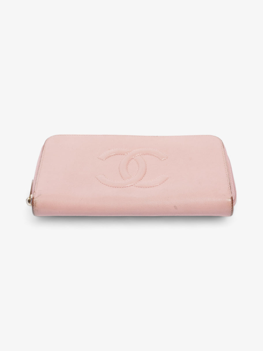 Chanel CC Logo Continental Zip-Around Wallet Pink Caviar Leather Image 5