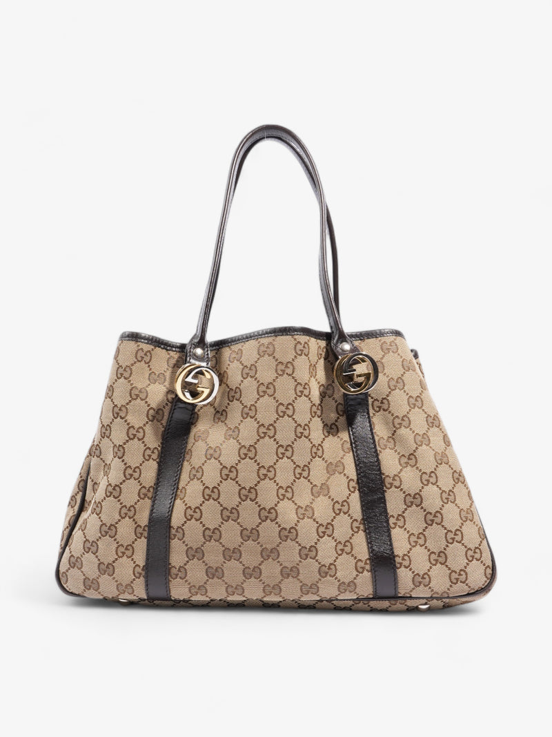  Interlocking G Tote Beige And Ebony GG Supreme / Brown Canvas