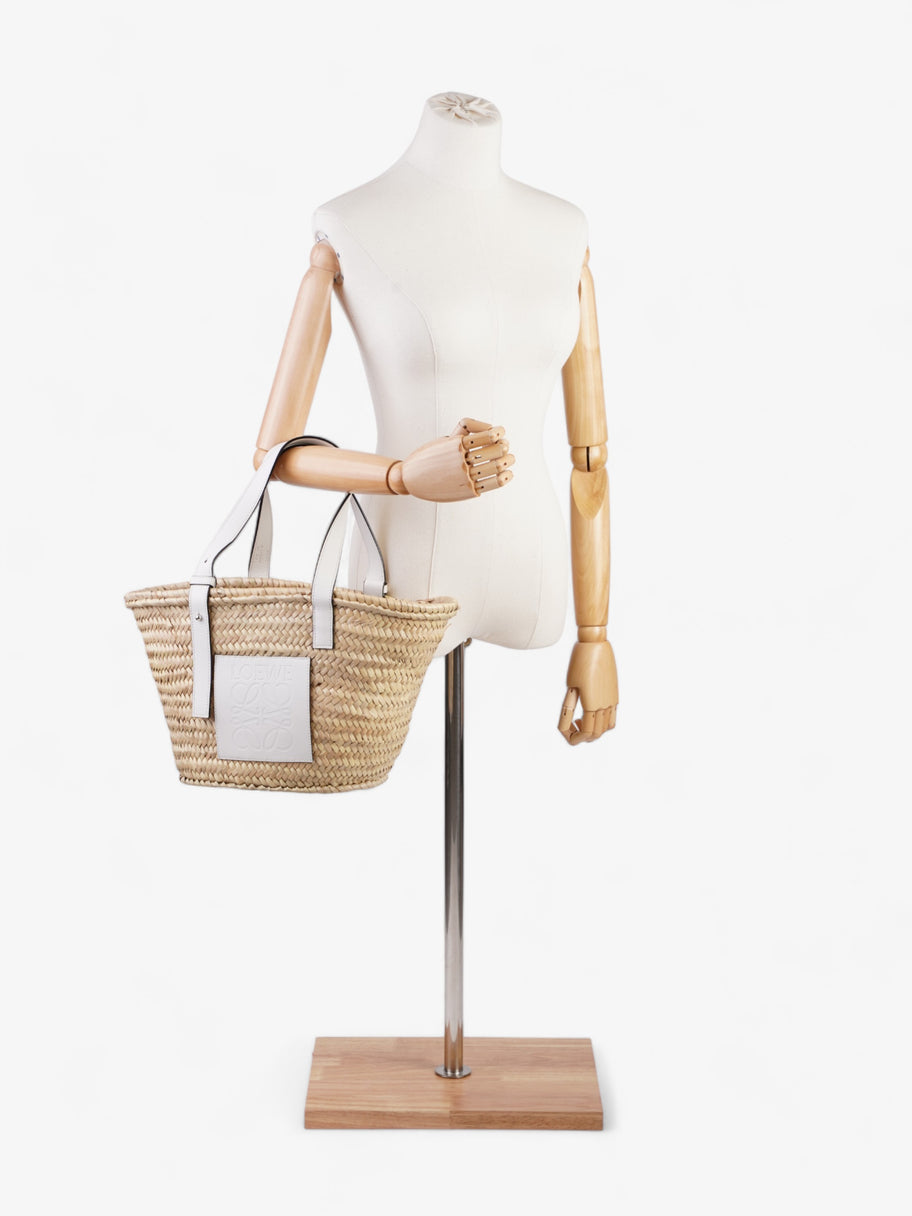 Basket Bag Natural / White Raffia Medium Image 2