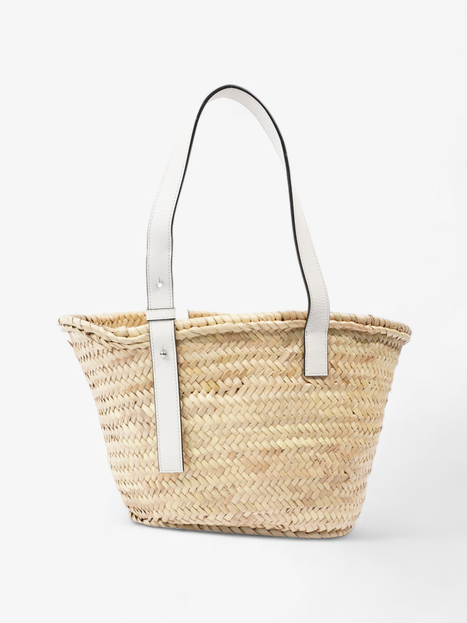 Basket Bag Natural / White Raffia Medium Image 4