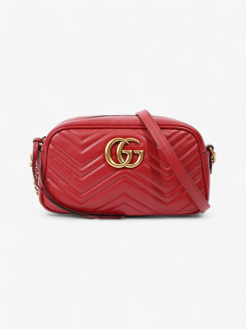  GG Marmont Red Matelasse Leather Small