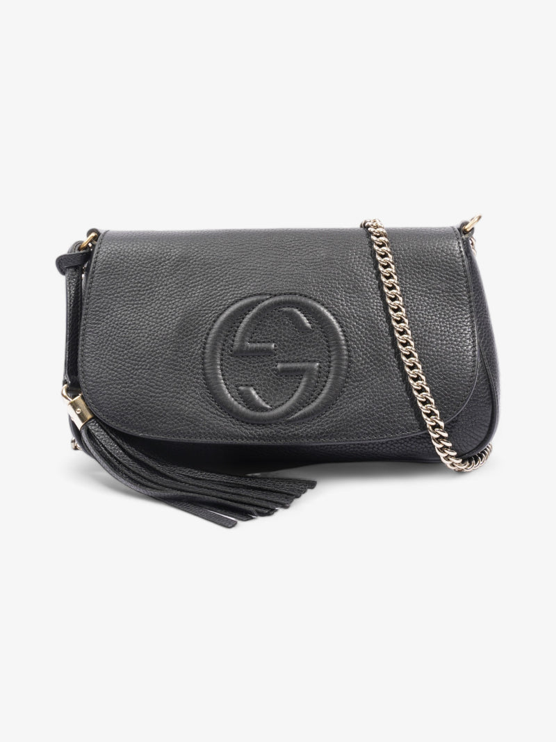  Soho Long Flap Black Leather