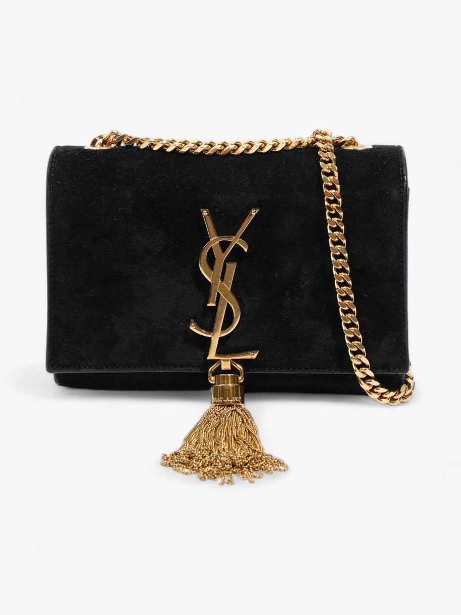 Kate Tassel Bag Black Suede Small Image 1