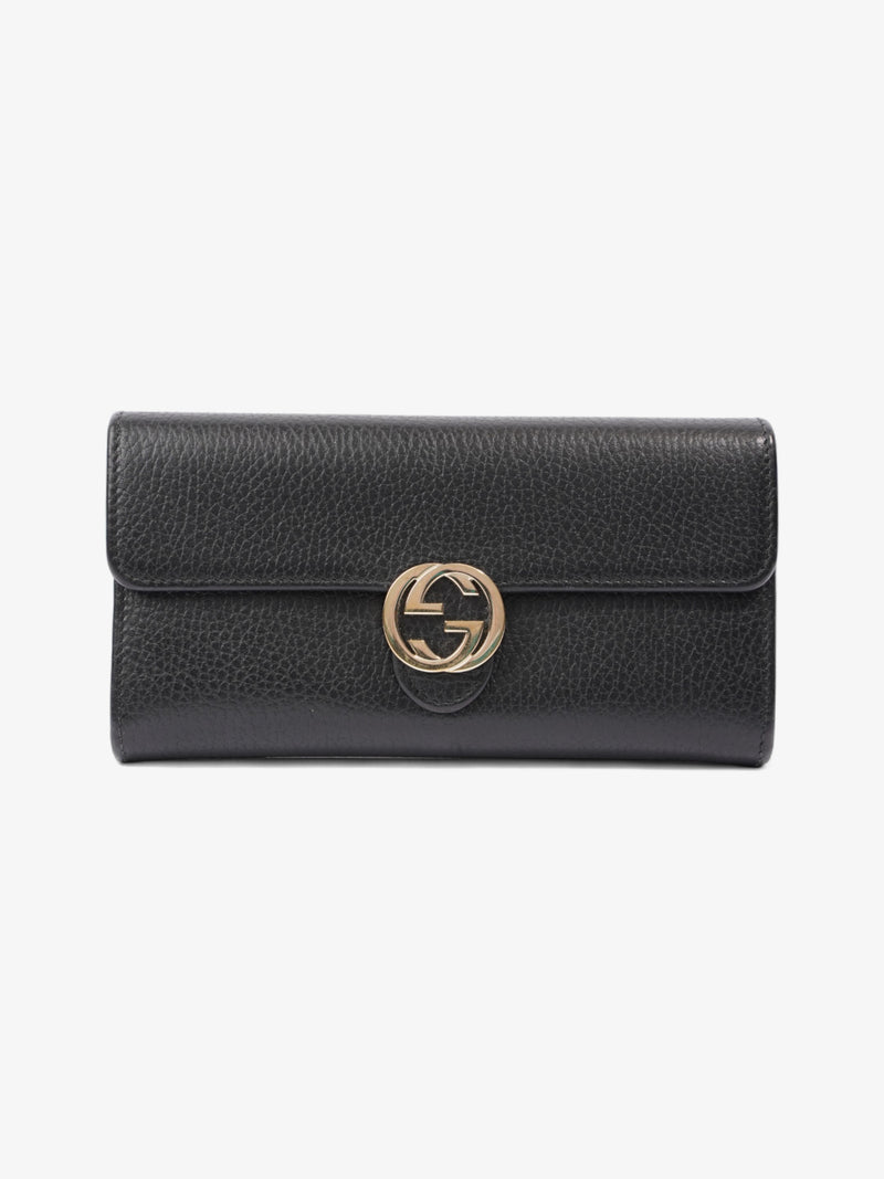  Interlocking G Bifold Wallet Black Leather