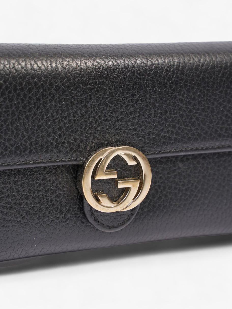 Interlocking G Bifold Wallet Black Leather Image 2