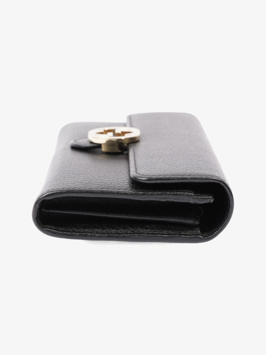 Interlocking G Bifold Wallet Black Leather Image 3