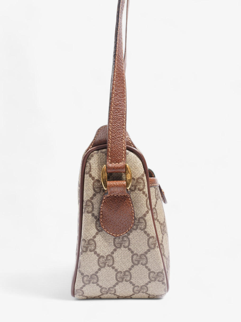 Gucci Old Gucci Sherry Line PVC & leather Shoulder bag Brown 001・58・6177 Supreme Print Coated Canvas Image 5