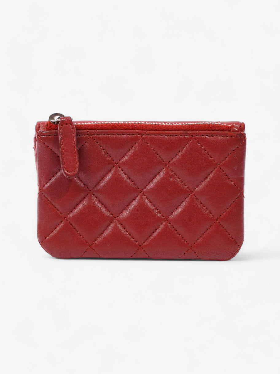 Coin Purse Red Lambskin Leather Image 2