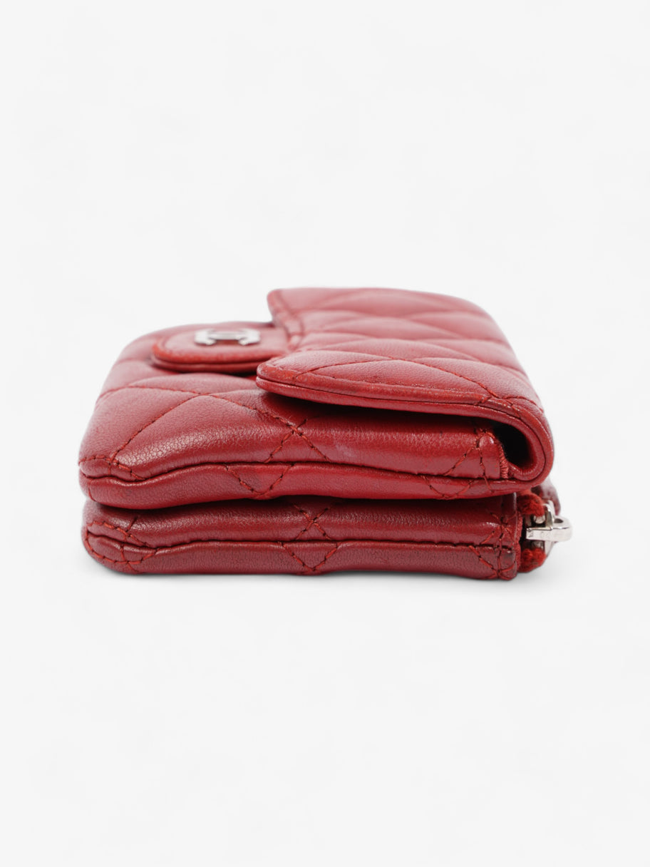 Coin Purse Red Lambskin Leather Image 3