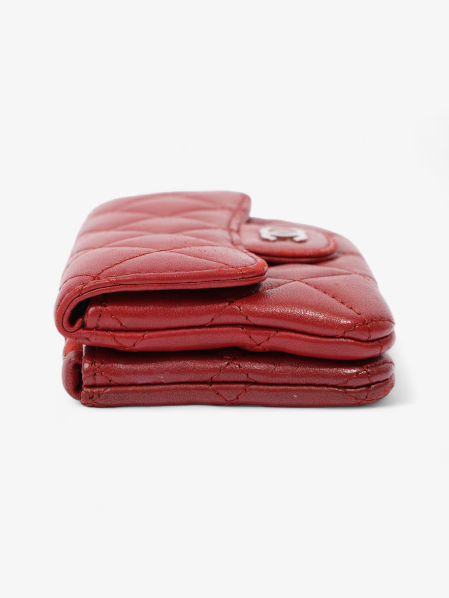 Coin Purse Red Lambskin Leather Image 4