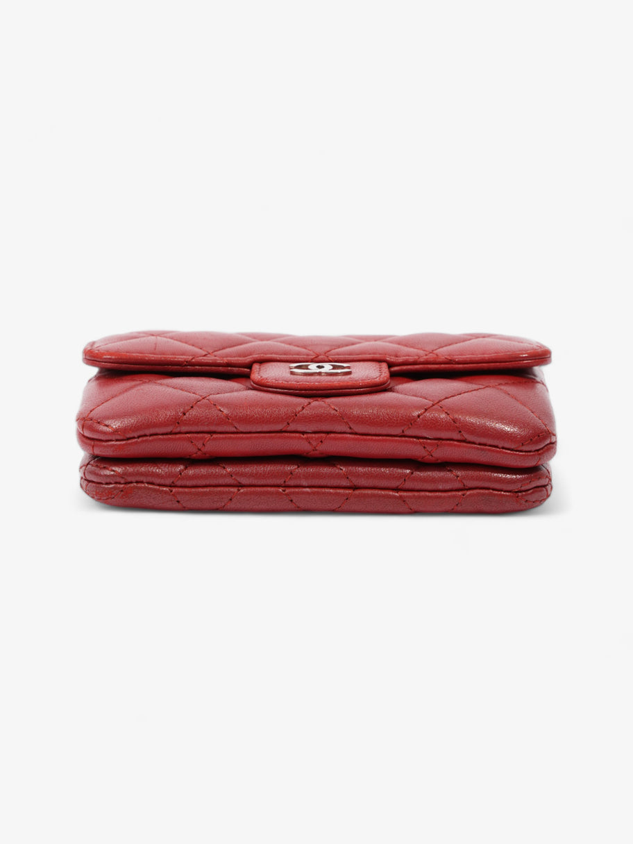 Coin Purse Red Lambskin Leather Image 5