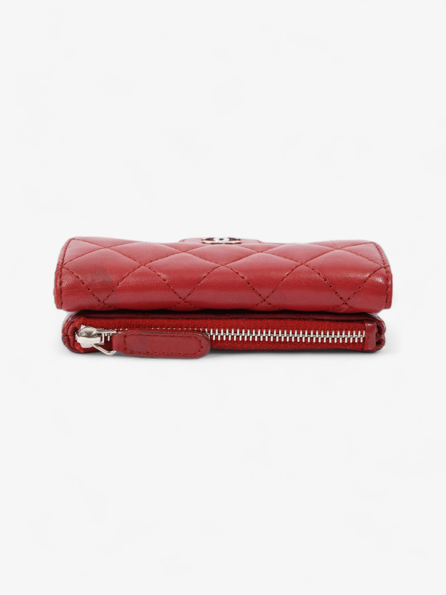 Coin Purse Red Lambskin Leather Image 6