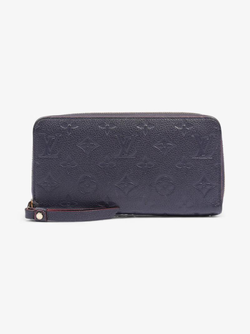  Zippy Wallet Navy Empreinte Leather