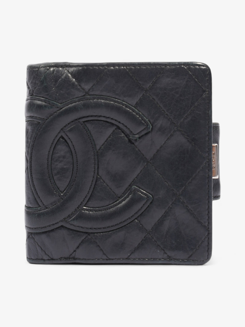  Cambon Lambskin Compact Wallet Black Lambskin Leather