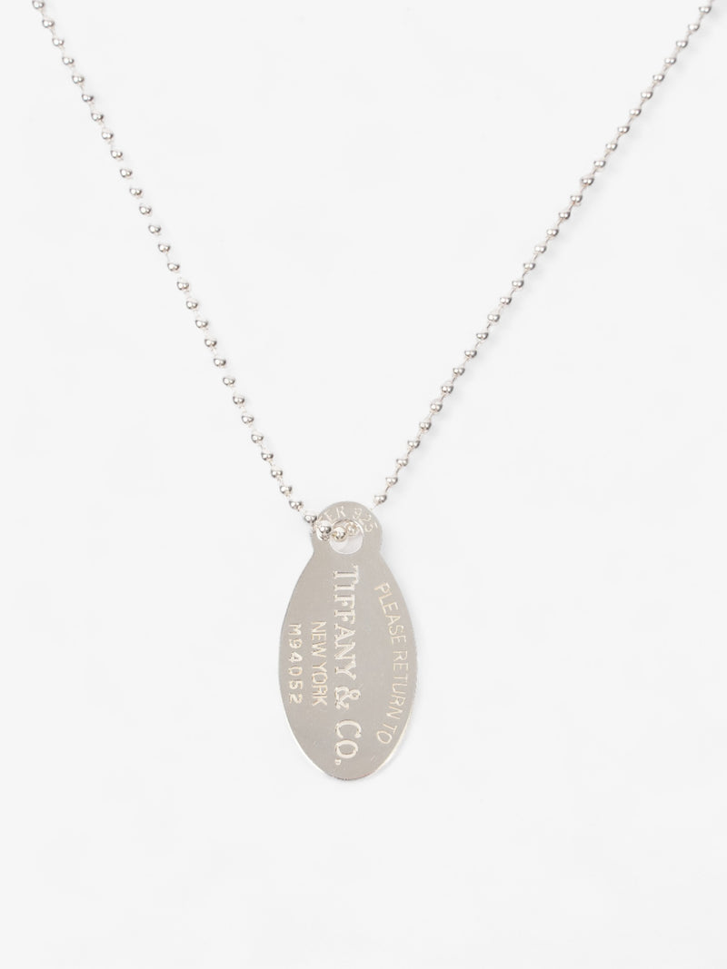  Return To Tiffany Oval tag Necklace  Silver Silver Sterling