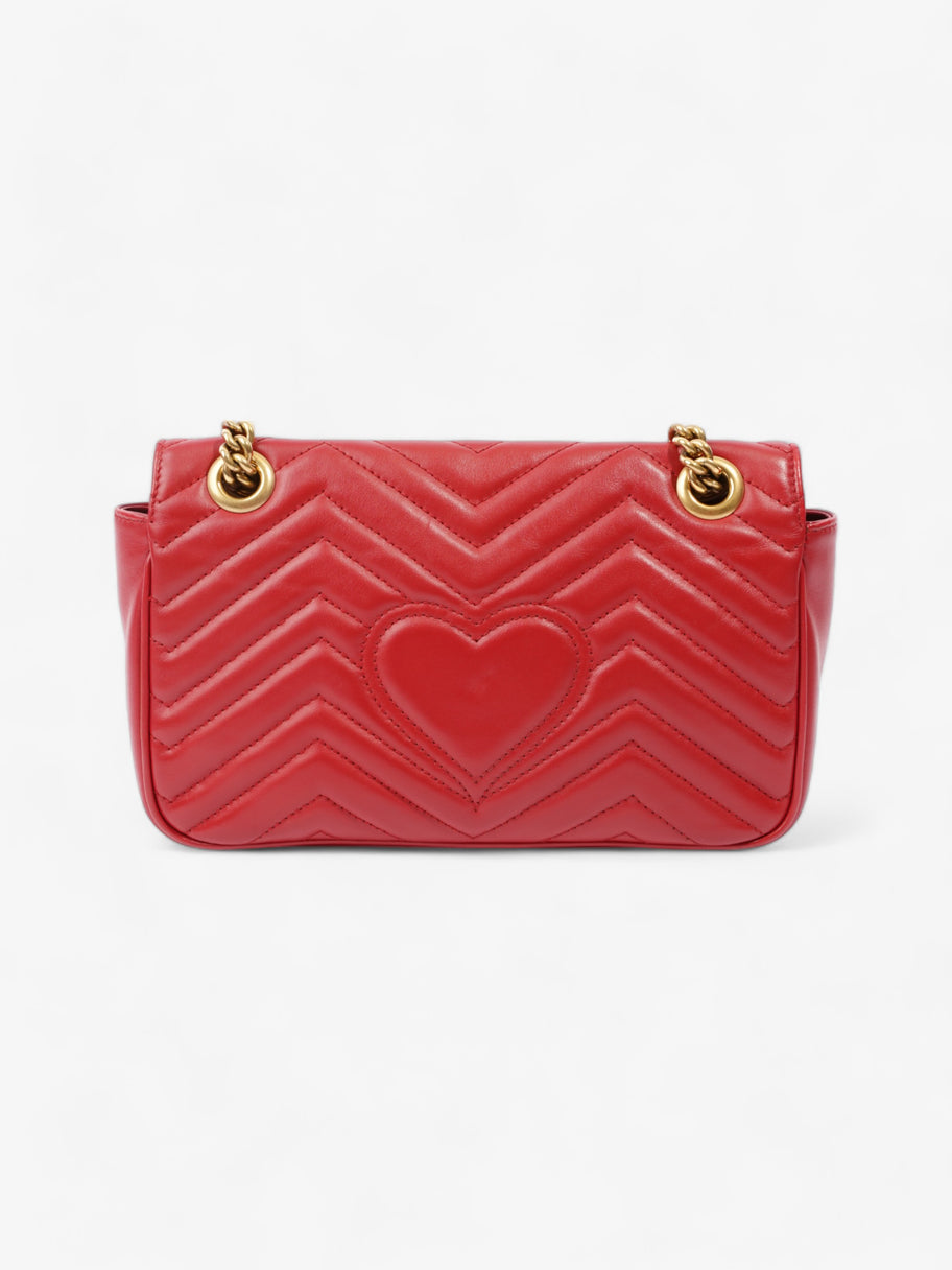 Gucci Marmont Flap Red Matelasse Leather Small Image 4