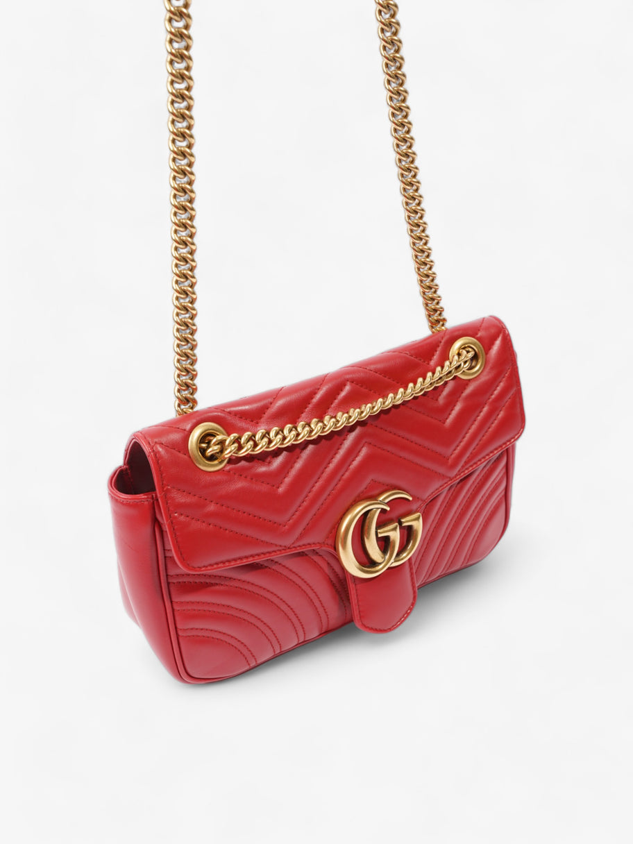 Gucci Marmont Flap Red Matelasse Leather Small Image 7