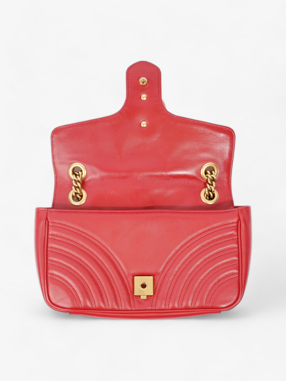 Gucci Marmont Flap Red Matelasse Leather Small Image 8