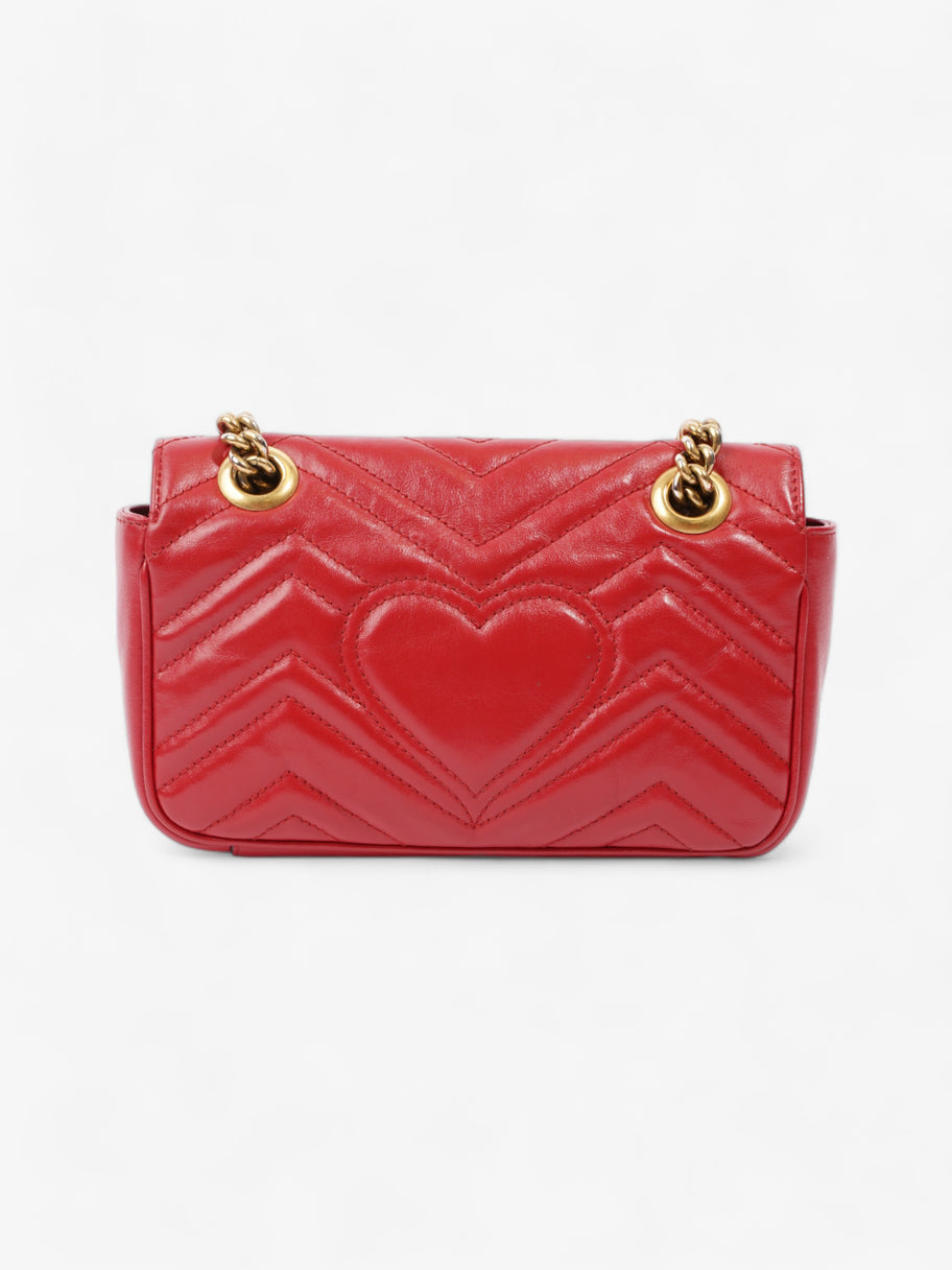 Gucci Marmont Flap Red Matelasse Leather Small Image 4