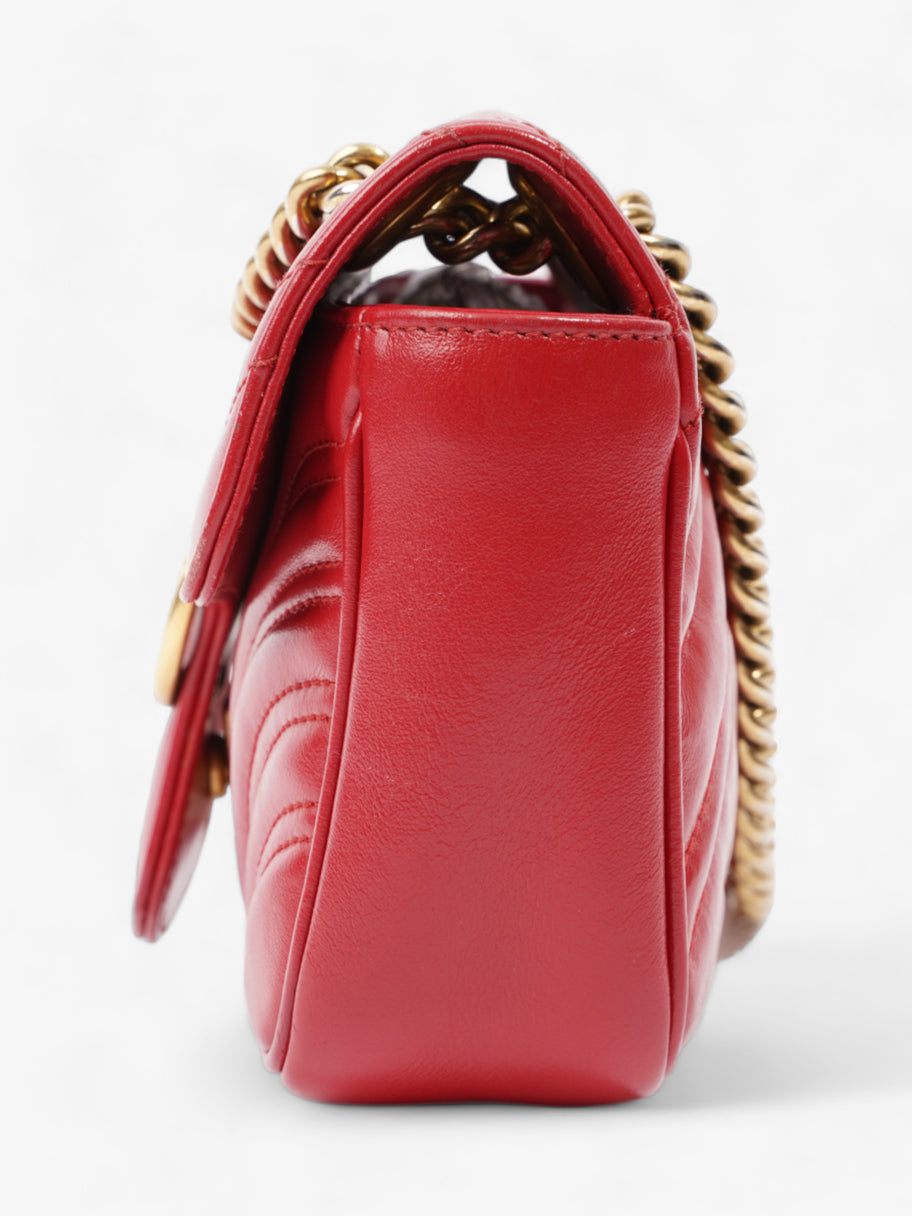 Gucci Marmont Flap Red Matelasse Leather Small Image 5