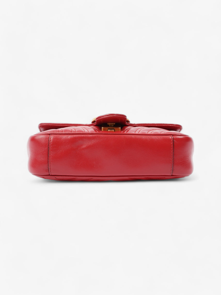 Gucci Marmont Flap Red Matelasse Leather Small Image 6