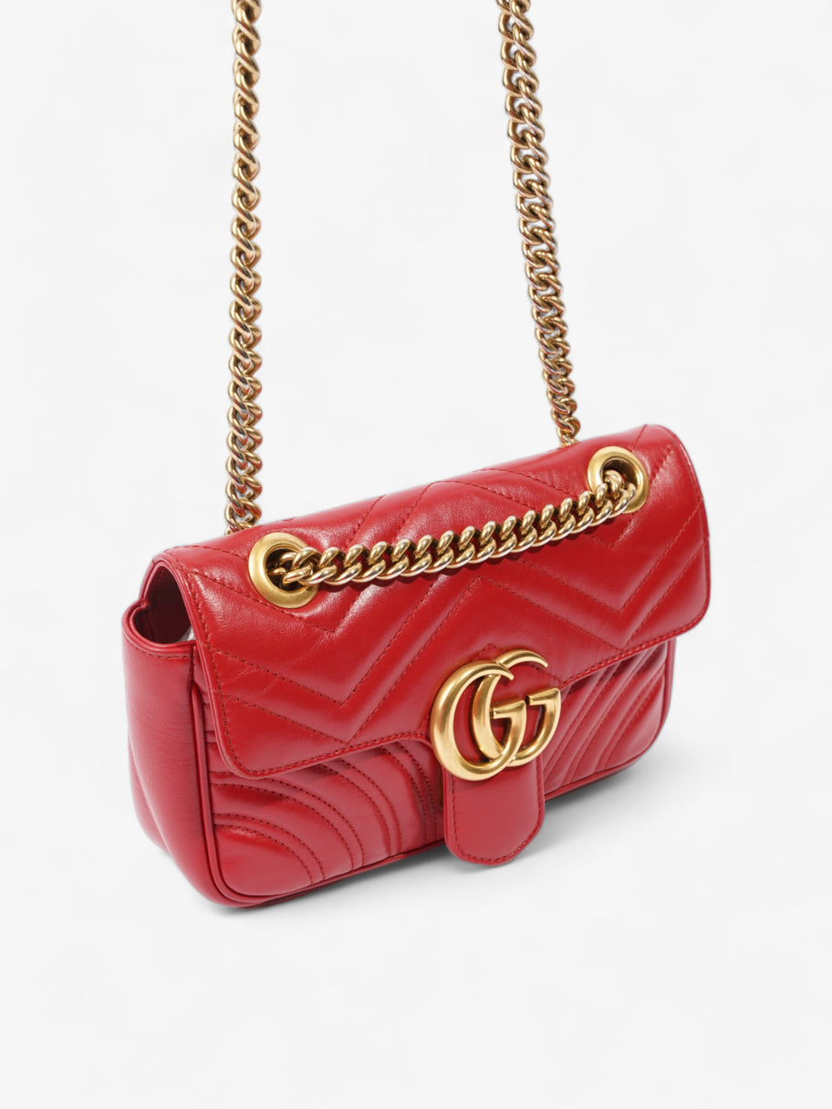 Gucci Marmont Flap Red Matelasse Leather Small Image 7