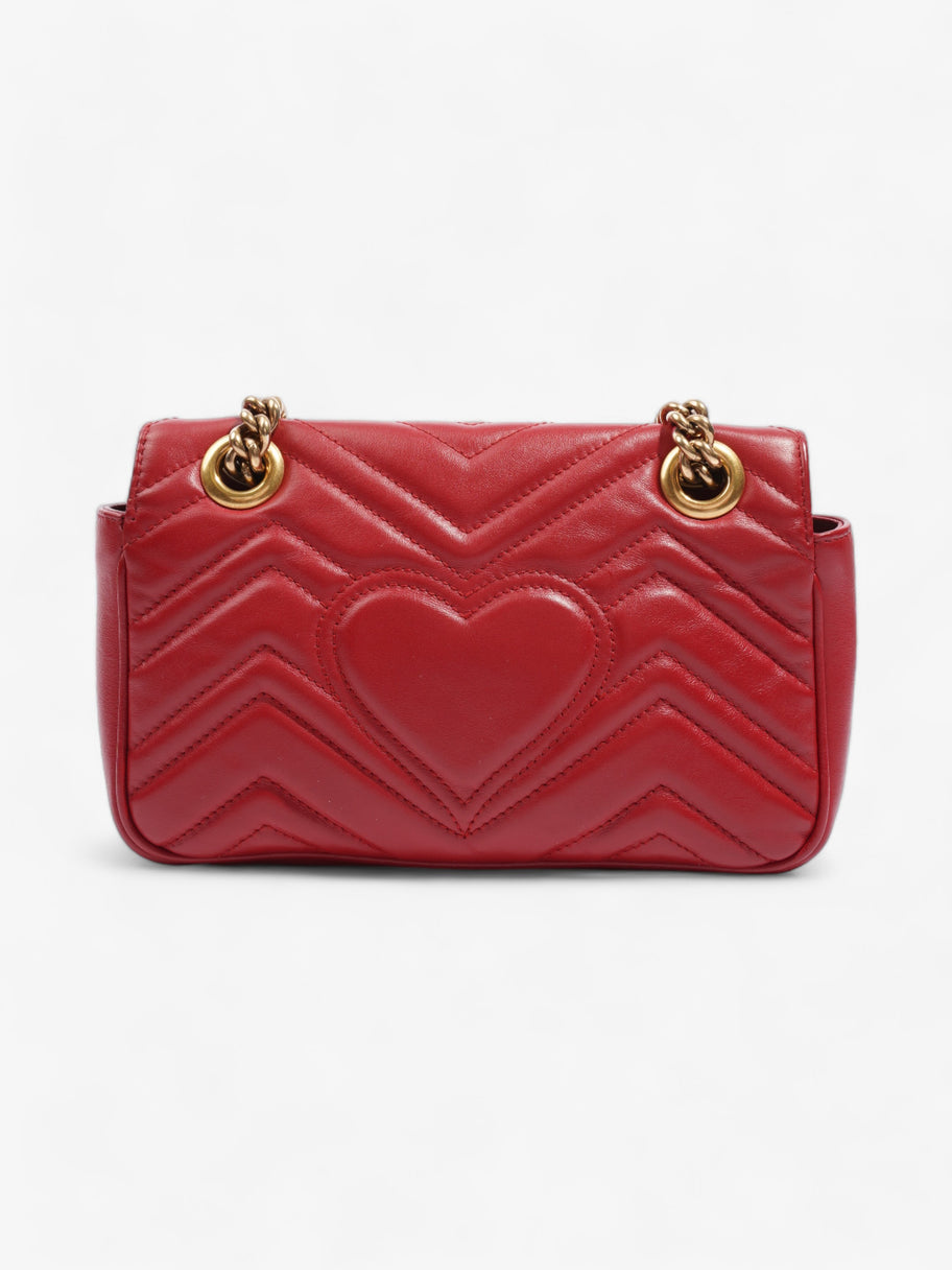 Gucci Marmont Flap Red Matelasse Leather Small Image 4