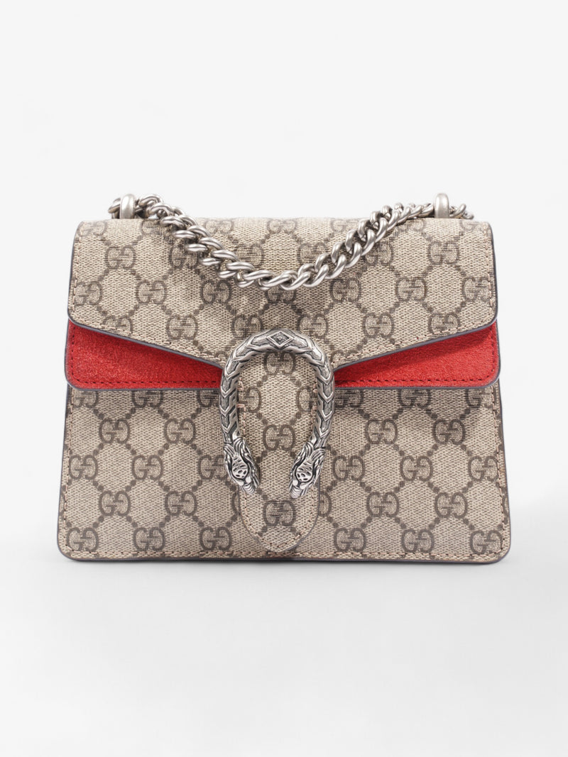  Gucci Dionysus GG Supreme / Red Coated Canvas Mini