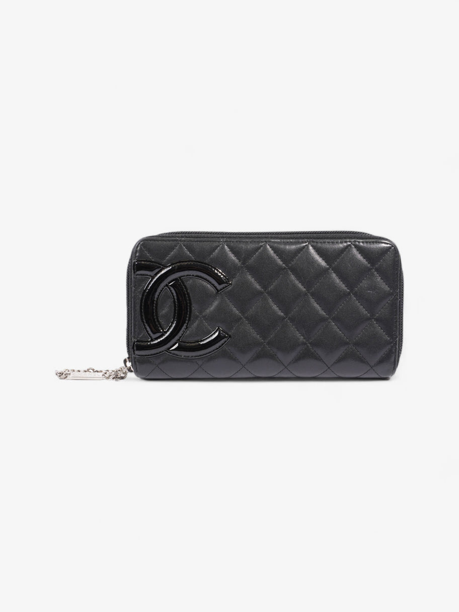 CC Zip Around Wallet Black Leather Image 1