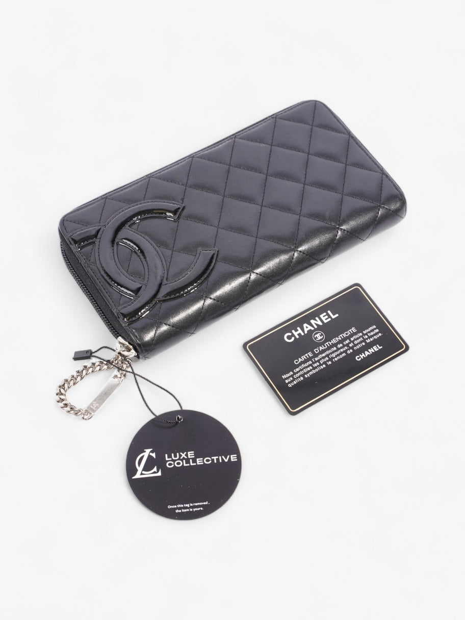 CC Zip Around Wallet Black Leather Image 8