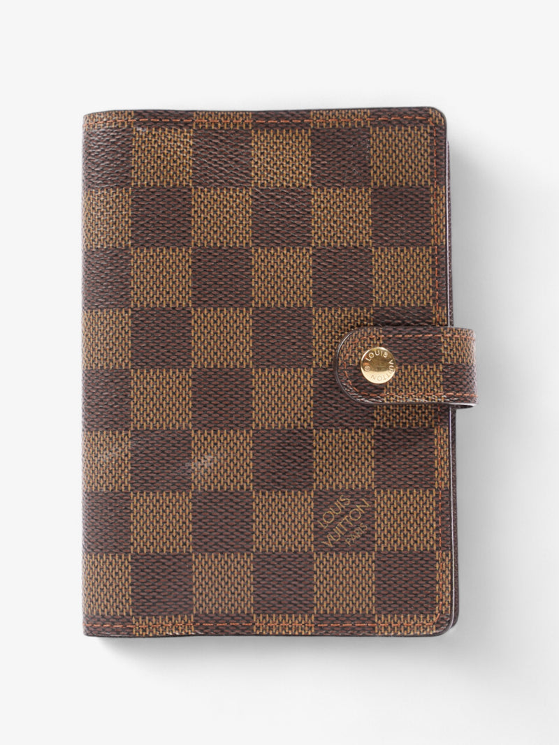  Agenda Cover Damier Ebene Coated Canvas