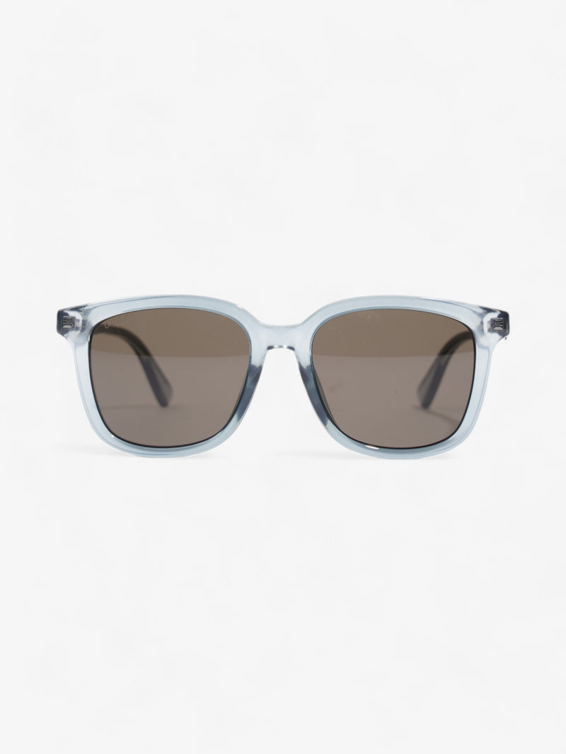  Clear Frame Sunglasses Blue Acetate 150mm